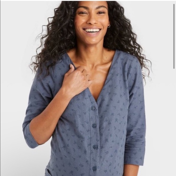 The Nines by HATCH Button-Front Maternity Jumpsuit - Picture 3 of 6